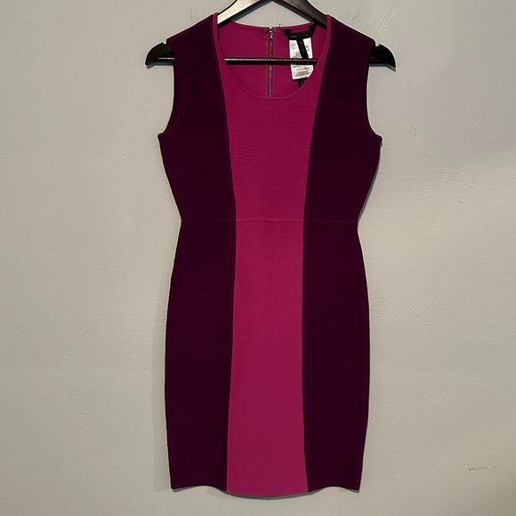 NWT BCBG MaxAzria Women's Aliza Sleeveless Slim Fit Block Colored Dress Size Med - Picture 2 of 16